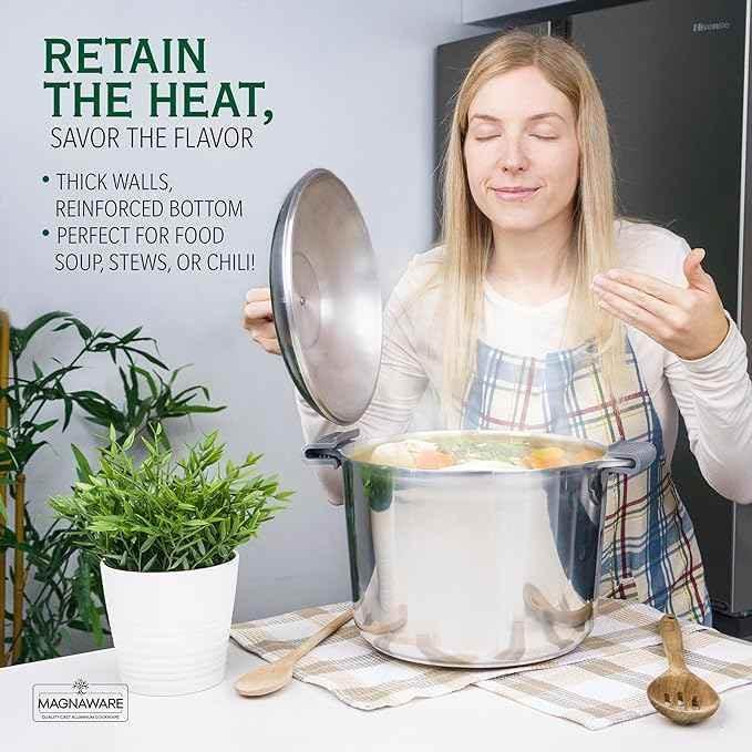 Stock Pot with Lid 10 Quarts Home & Garden by MAGNAWARE