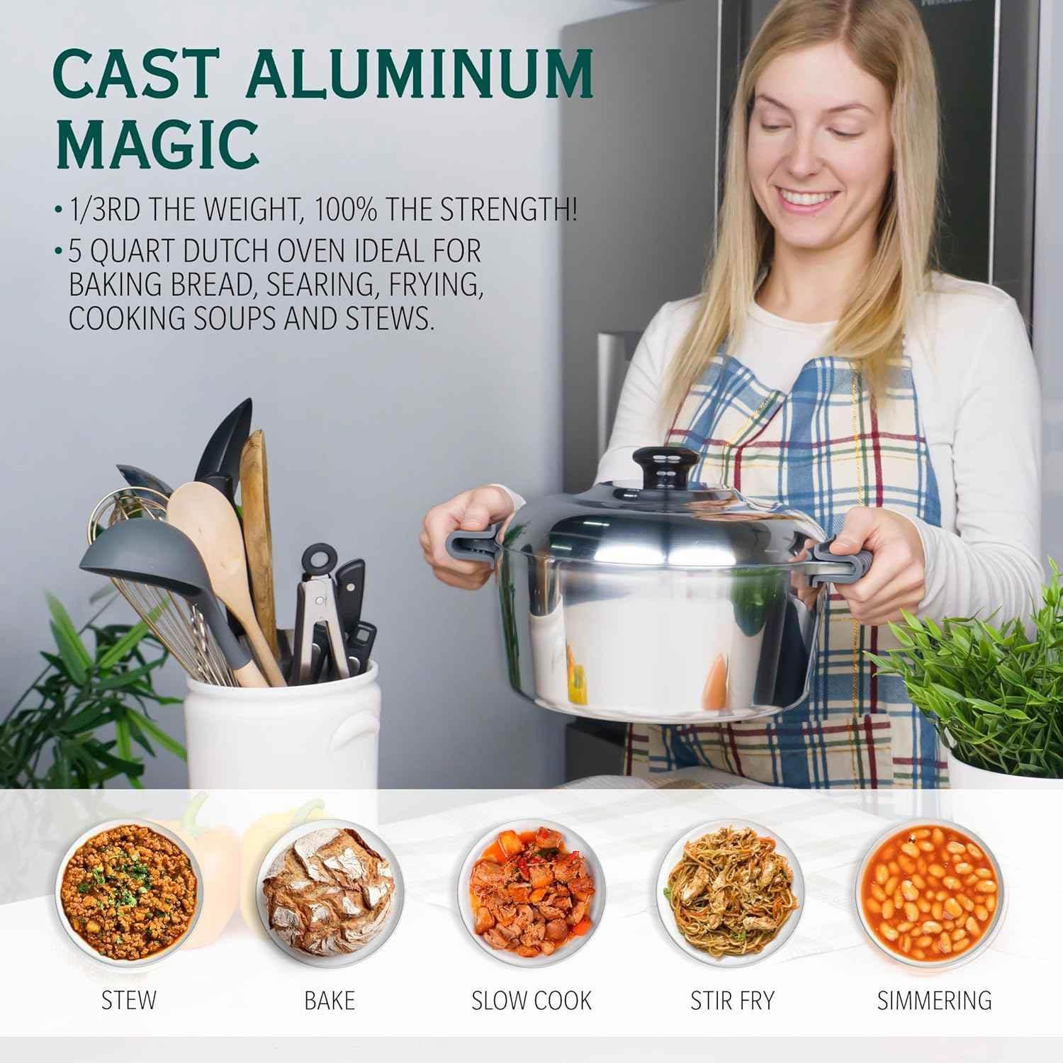 3 Quarts Round Dutch Oven with Lid - GiFTiFY