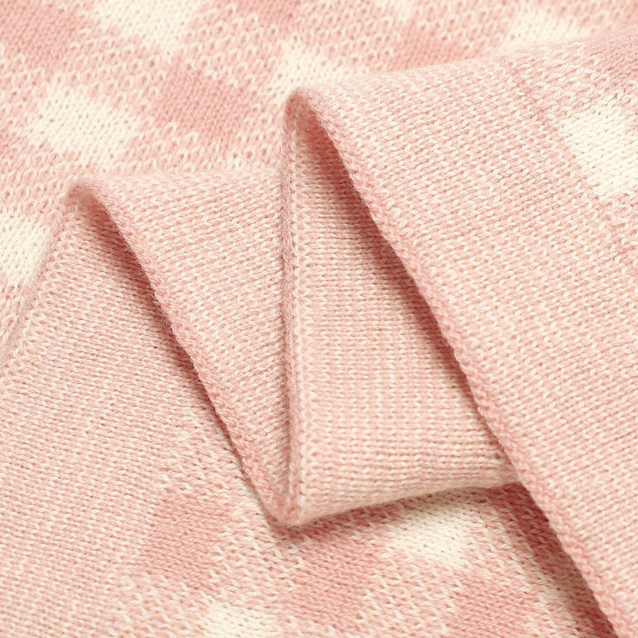 Checkered Knit Baby Blanket - GiFTiFY