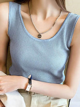 Plus Size Ribbed Scoop Neck Tank - GiFTiFY