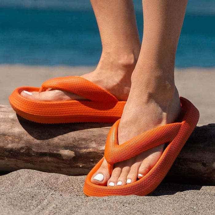 Outdoor Seaside Beach Thick Bottom Flip Flops - GiFTiFY