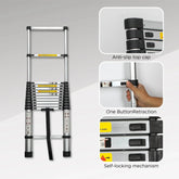 Aluminum Telescoping Ladder For Outdoor Work - GiFTiFY