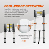 Aluminum Telescoping Ladder For Outdoor Work - GiFTiFY