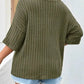 Plus Size V-Neck Ribbed Knit T-Shirt - GiFTiFY