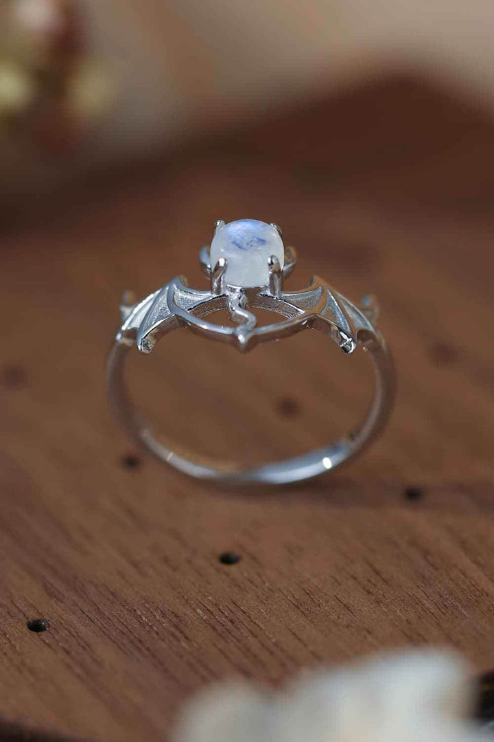 Moonstone Bat 925 Sterling Silver Ring - GiFTiFY