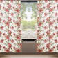 DaDa Bedding Set of 2-Pieces Romantic Roses Pink Floral Sheer Window Panel Curtains (JHW-879)