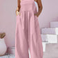 Plus Size Square Neck Wide Leg Overalls - GiFTiFY