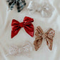 Poinsettia Bow Clips