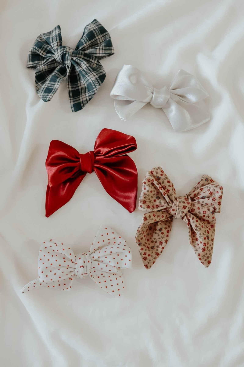 Ruby Bow Clips by Little Mae & Co