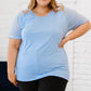 Plus Size V-Neck Raglan Sleeve Tee - GiFTiFY