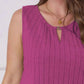 Plus Size Ribbed Knit Keyhole Tank Top - GiFTiFY
