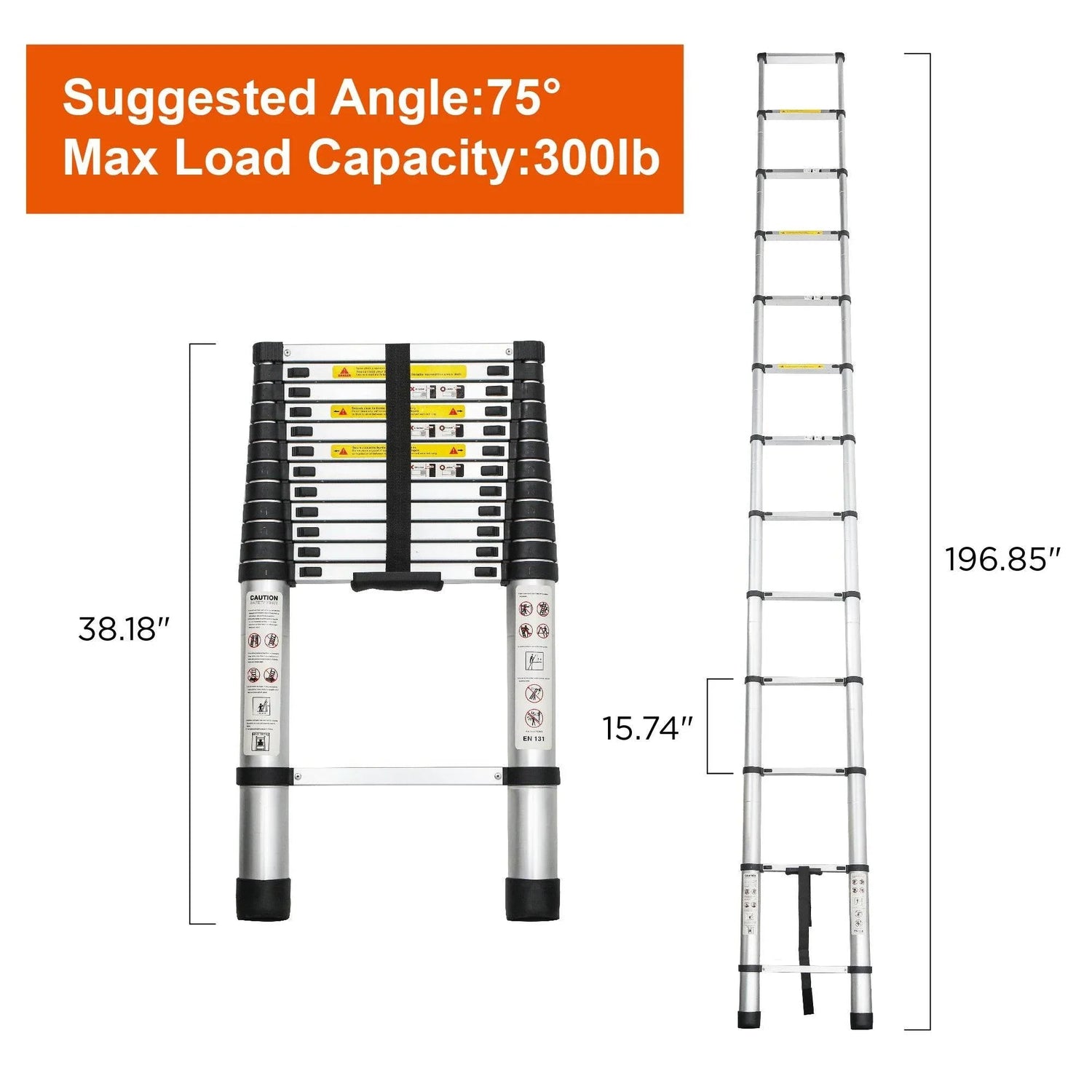 Aluminum Telescoping Ladder For Outdoor Work - GiFTiFY