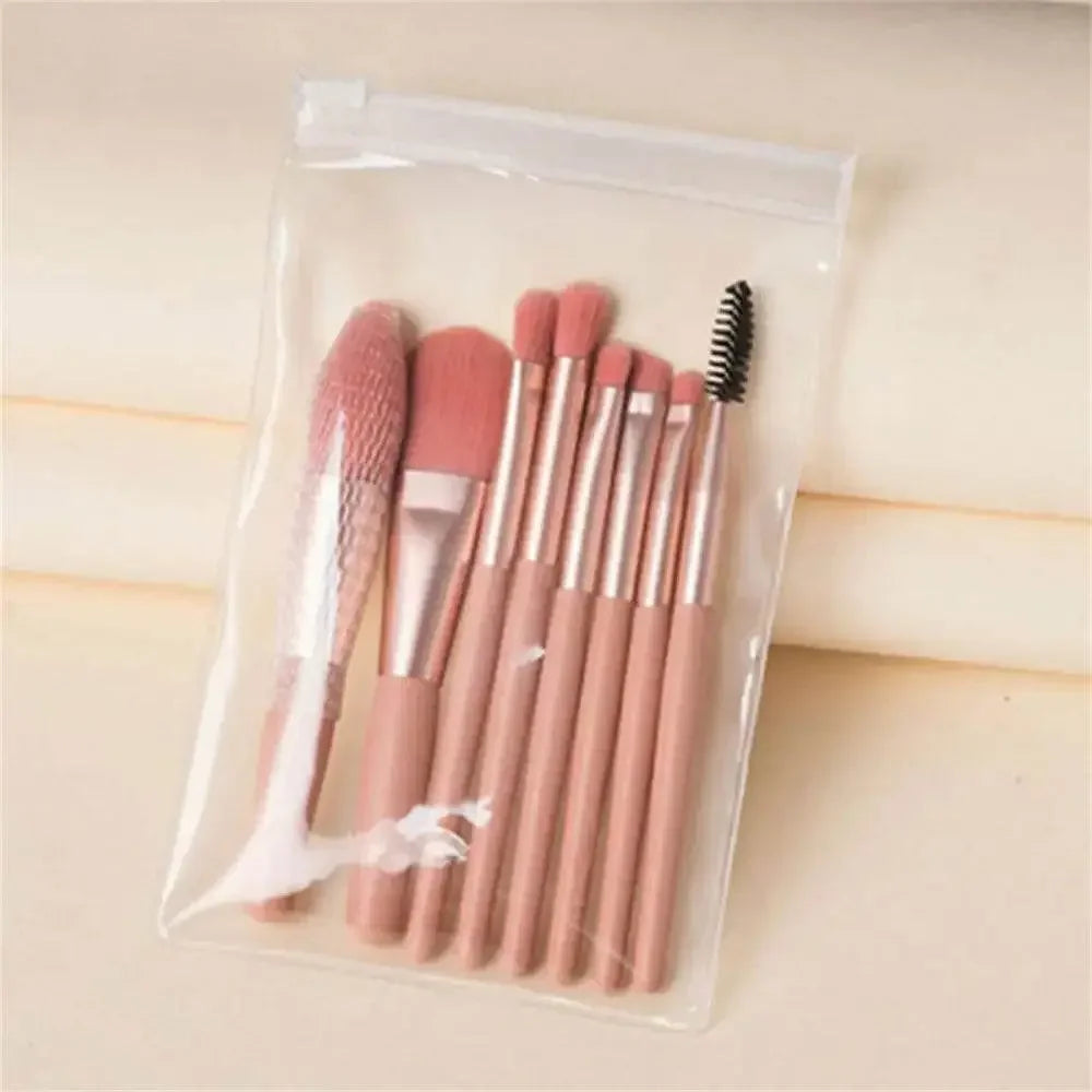 8Pcs Soft Fluffy Makeup Brushes Set for cosmetics Foundation Blush Powder Eyeshadow Kabuki Blending Makeup brush beauty tool - GiFTiFY