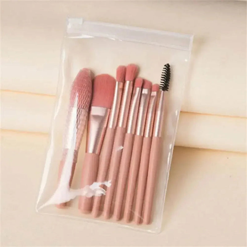 8Pcs Soft Fluffy Makeup Brushes Set for cosmetics Foundation Blush Powder Eyeshadow Kabuki Blending Makeup brush beauty tool Makeup by Dropshee