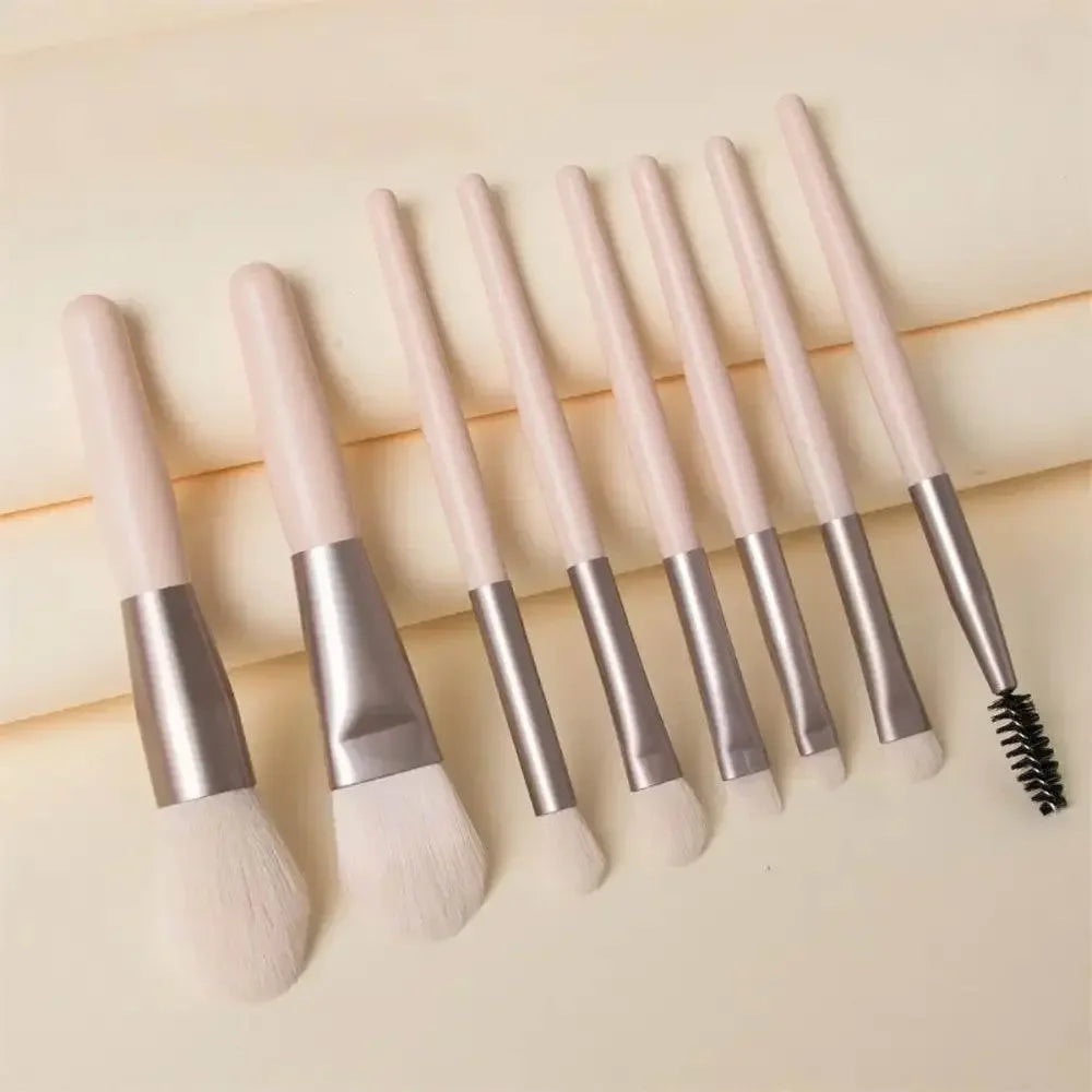 8Pcs Soft Fluffy Makeup Brushes Set for cosmetics Foundation Blush Powder Eyeshadow Kabuki Blending Makeup brush beauty tool - GiFTiFY