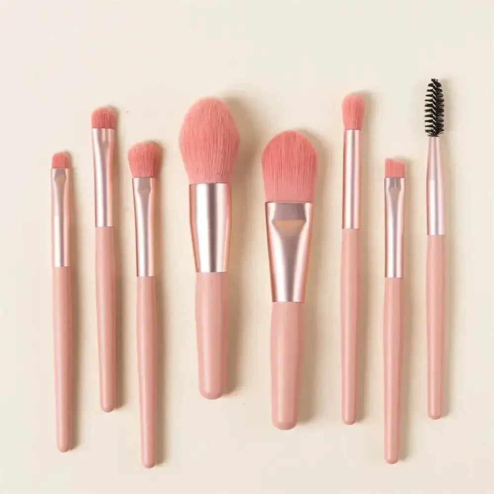 8Pcs Soft Fluffy Makeup Brushes Set for cosmetics Foundation Blush Powder Eyeshadow Kabuki Blending Makeup brush beauty tool - GiFTiFY