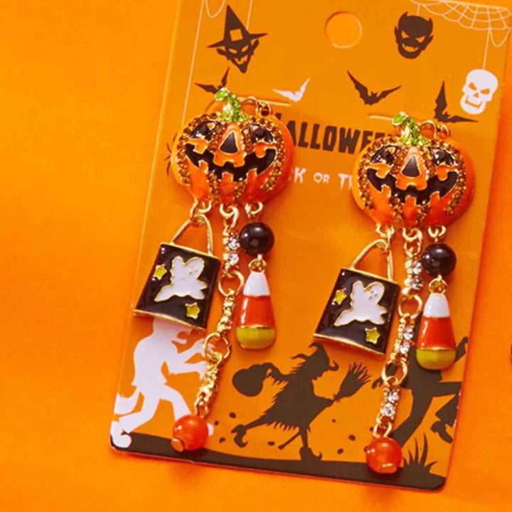 Halloween Pumpkin Drop Earrings - GiFTiFY