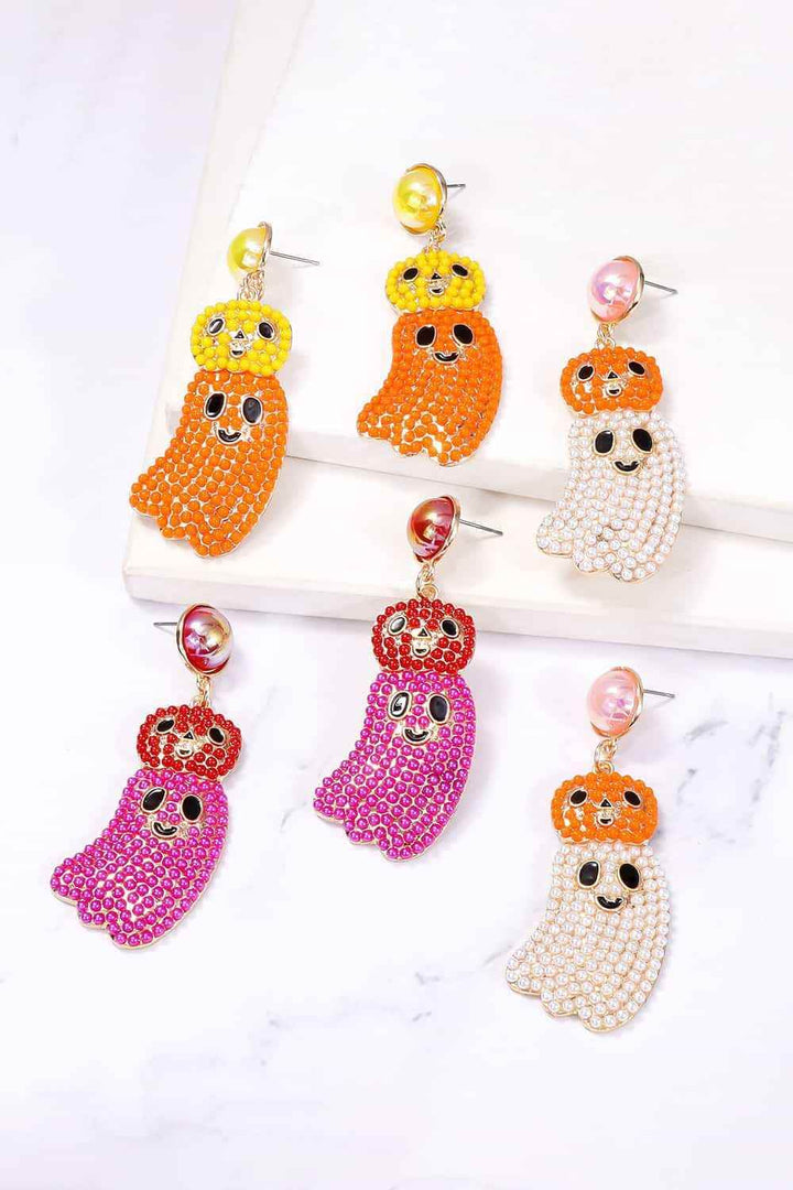 Halloween Ghost Shape Dangle Earrings - GiFTiFY