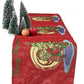 DaDa Bedding Red Santa Claus Christmas Tree Woven Tapestry Dining Table Runner (17615)