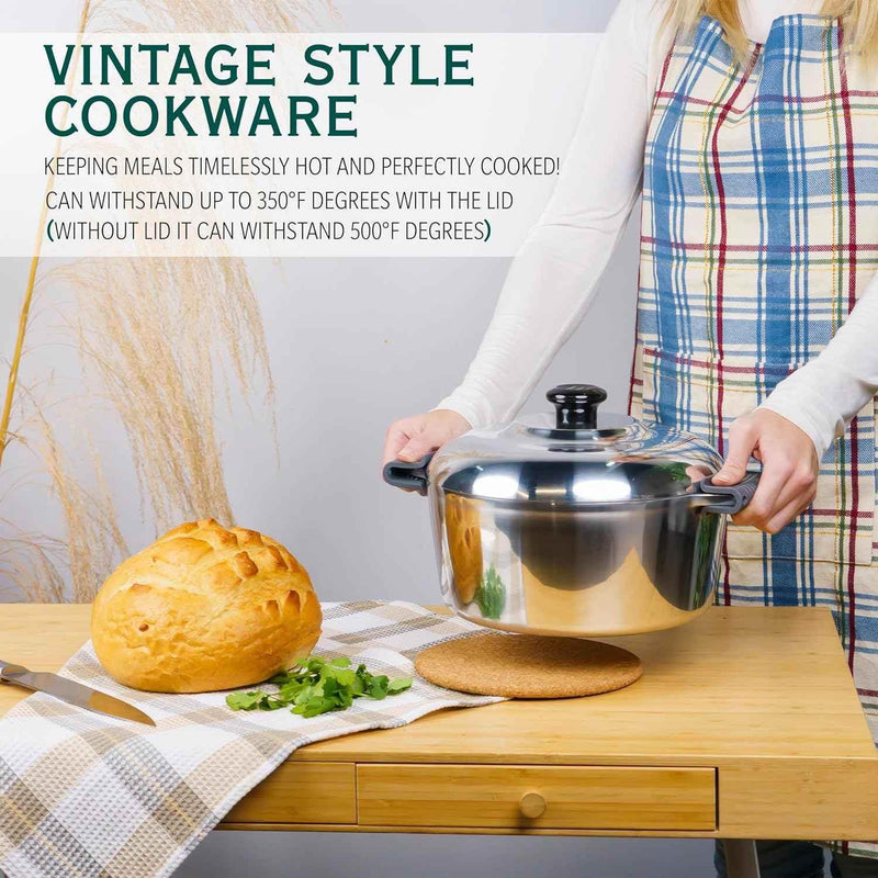 3 Quarts Round Dutch Oven with Lid Home & Garden by MAGNAWARE