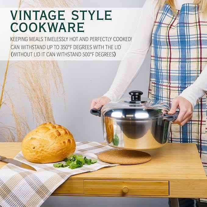 5 Quarts Round Dutch Oven with Lid Home & Garden by MAGNAWARE