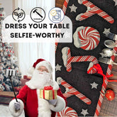 DaDa Bedding Set of 4-Pieces Peppermint Joy Holiday Tapestry Placemats 13” x 19” (12904) - GiFTiFY