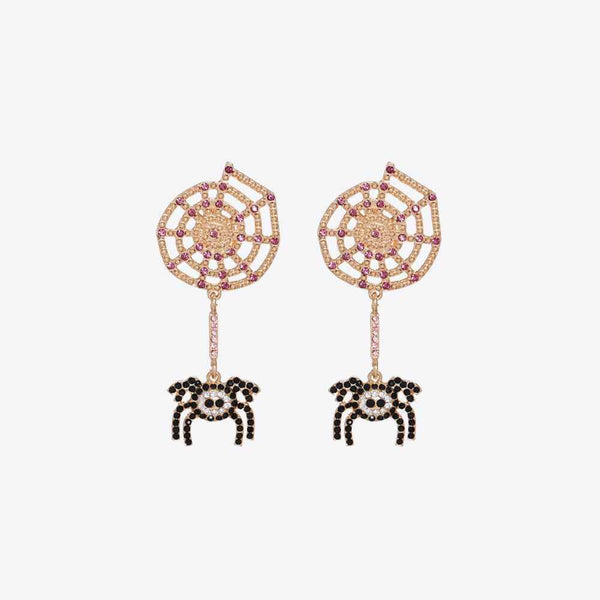 Spider Rhinestone Alloy Earrings - GiFTiFY