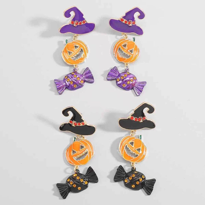 Halloween 18K Gold-Plated Alloy Pumpkin Earrings - GiFTiFY