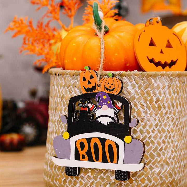 4-Piece Halloween Element Car-Shape Hanging Widgets - GiFTiFY