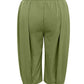 Plus Size Wide Leg Pleated Detail Cropped Pants - GiFTiFY