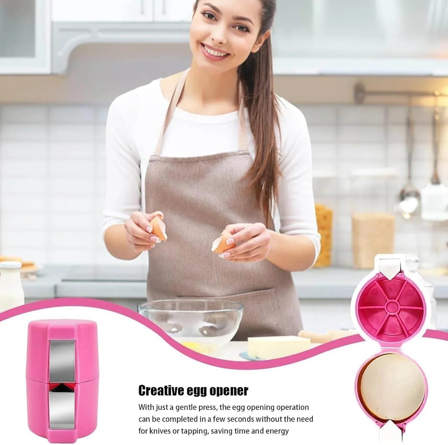 Egg Shell Opener For Hard Boiled Eggs Egg Peeler Tool Handheld Egg Topper Cutter Tool Easy Egg Cracker Tool Egg Slicer For Raw And Hard Boiled Eggs Kitchen Gadgets For Cooking And Baking - GiFTiFY