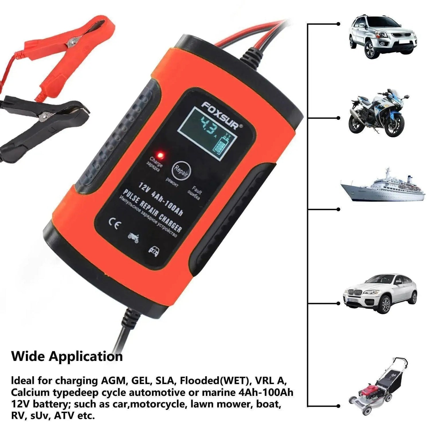 Car and motorcycle UPS battery charger - GiFTiFY