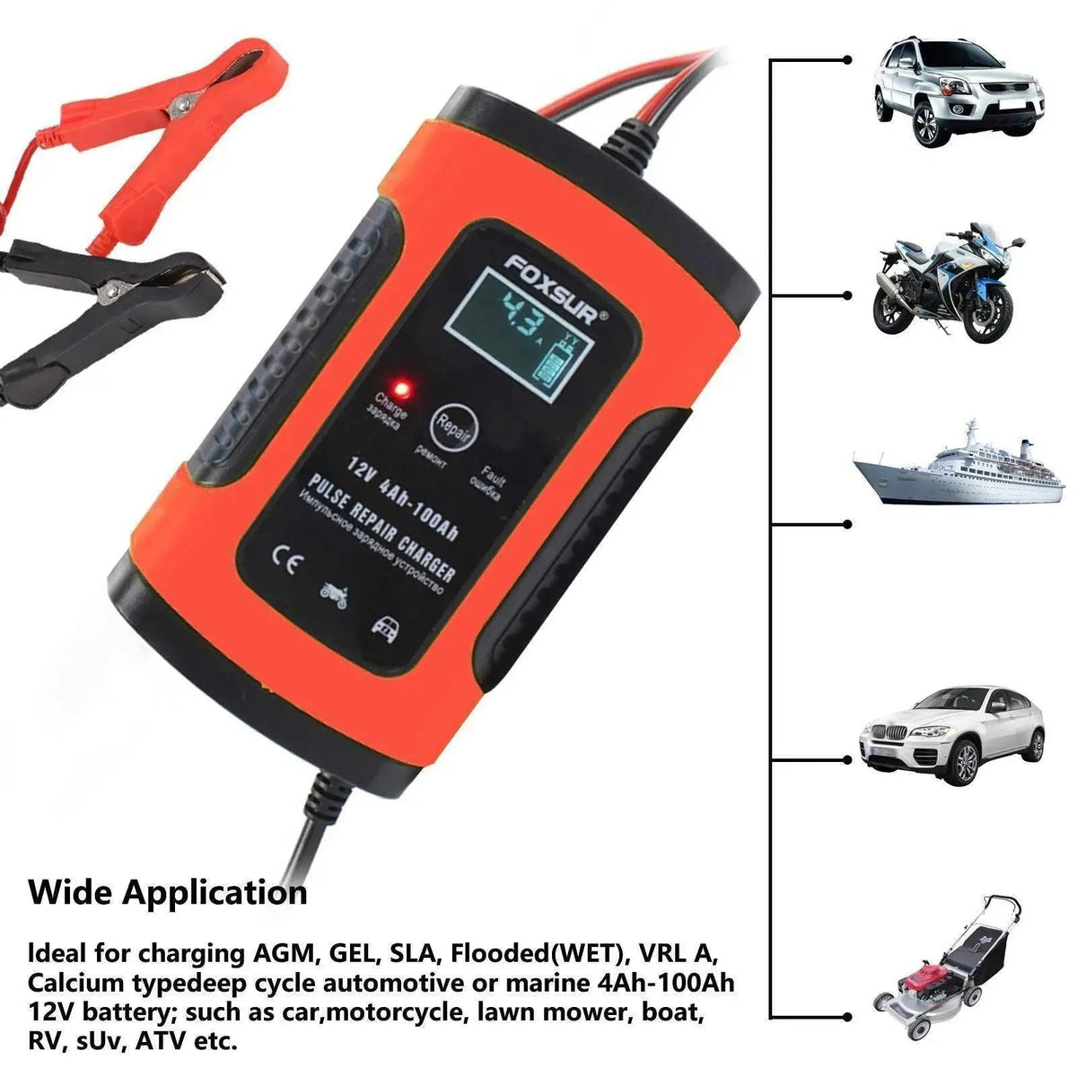 Car and motorcycle UPS battery charger UPS battery charger by Zopi / AliExpress