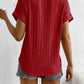 Plus Size Ribbed Texture Short Sleeve T-Shirt