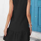 Plus Size Sleeveless Button-Front V-Neck Casual Mini Dress - GiFTiFY