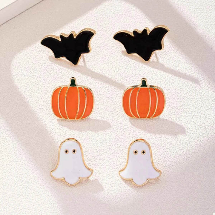 3-Pair Halloween Stud Earrings - GiFTiFY