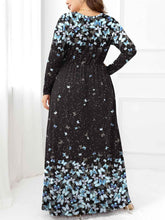 Plus Size Round Neck Maxi Dress with Pockets - GiFTiFY