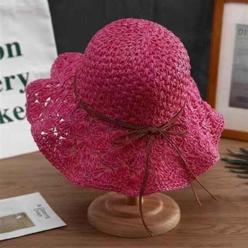 Fashionable Handmade Crochet Straw Hat Womenswear by CJ