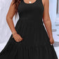 Plus Size Tiered Scoop Neck Tank Dress - GiFTiFY