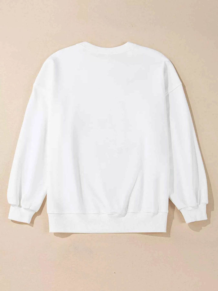 Halloween Pumpkin Patched Pattern Long Sleeve Sweatshirt - GiFTiFY
