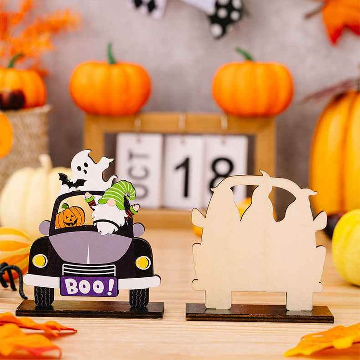 3-Piece Halloween Element Car-Shape Ornaments - GiFTiFY