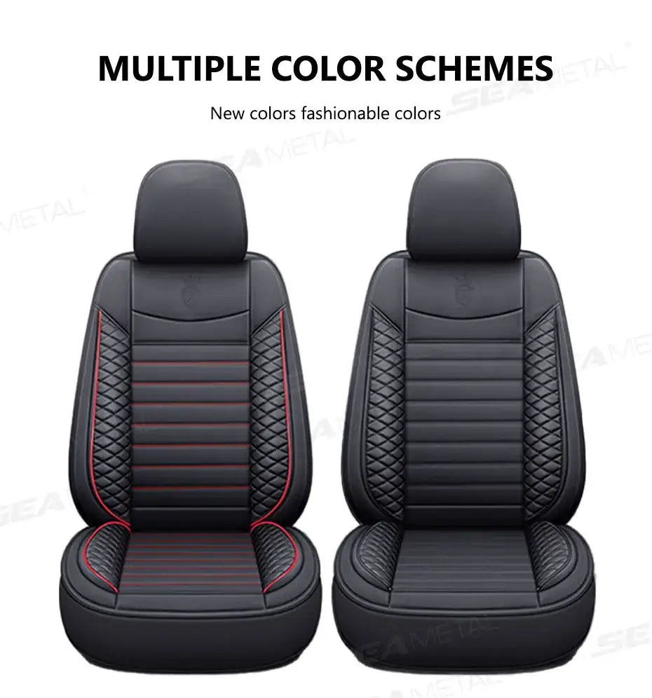 Black Leather Car Seat Covers Seametal Car Seat