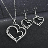 Romantic Double Heart Jewelry Set for Brides - GiFTiFY