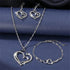 Romantic Double Heart Jewelry Set for Brides - GiFTiFY