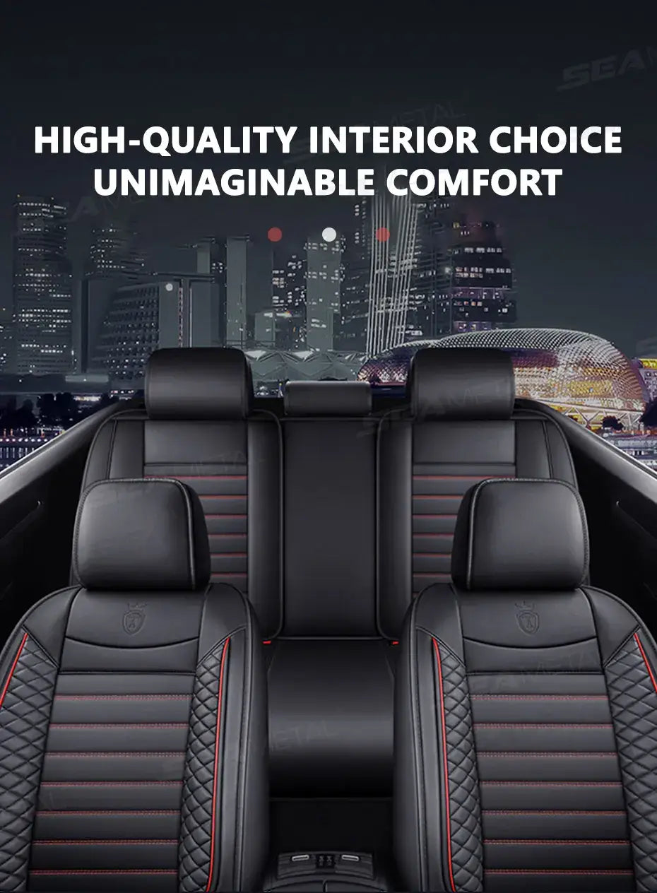 Black Leather Car Seat Covers Seametal Car Seat