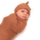 Cocoa Ribbed Stretch Swaddle