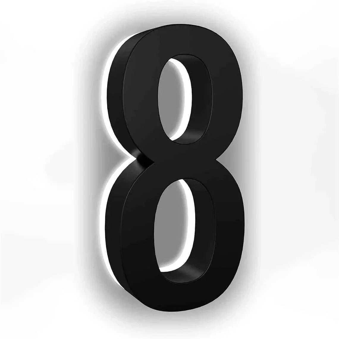 Custom House Numbers,LED Backlit Number Sign,Address Sign,Metal House Number Sign,Home Decor,Door Sign,Hotel Room Number Sign - GiFTiFY