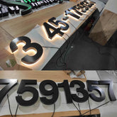 Custom House Numbers,LED Backlit Number Sign,Address Sign,Metal House Number Sign,Home Decor,Door Sign,Hotel Room Number Sign - GiFTiFY
