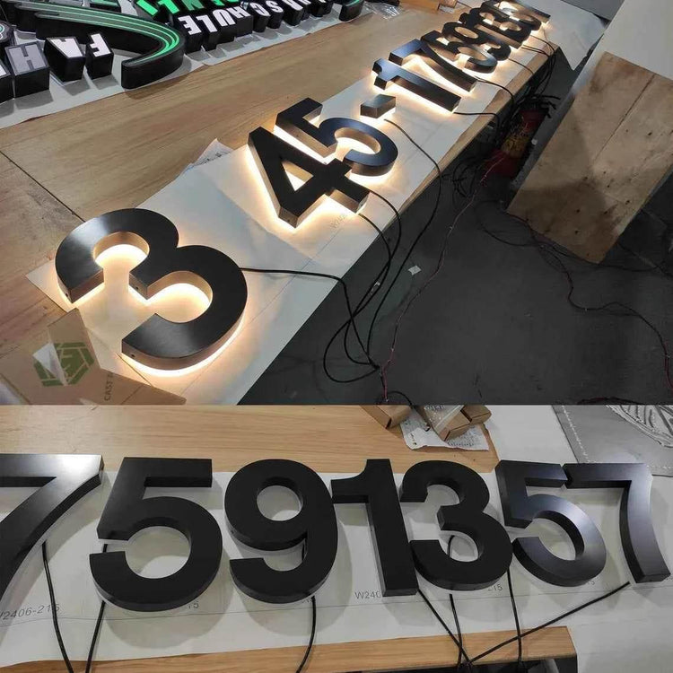 Custom House Numbers,LED Backlit Number Sign,Address Sign,Metal House Number Sign,Home Decor,Door Sign,Hotel Room Number Sign - GiFTiFY