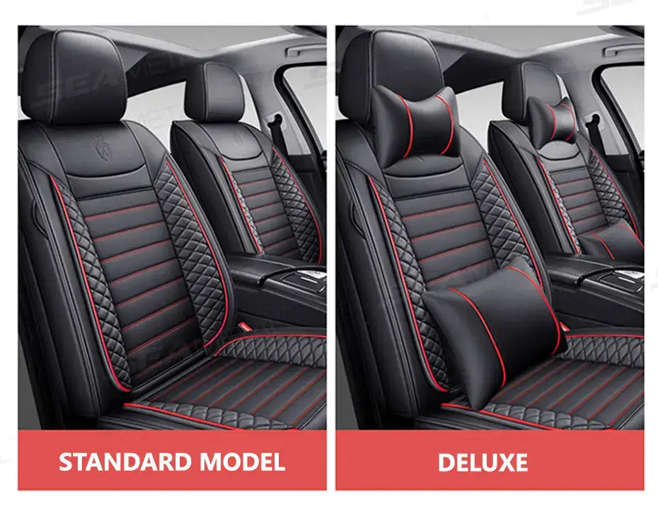 Black Leather Car Seat Covers Seametal Car Seat